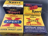 4 Antique Western Super X Shotgun ammo boxes only