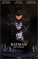 Batman Returns Michael Keaton Autograph Poster