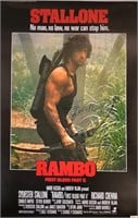 Rambo Sylvester Stallone Autograph Poster