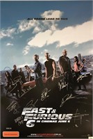 Fast and Furious Paul Walker Autograph Poster