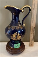 Limoges vase on wood stand