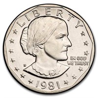 1981-d Susan B. Anthony Dollar Bu