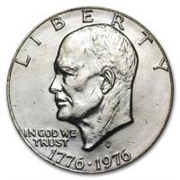 1976-d Clad Eisenhower Dollar Bu (type-2)