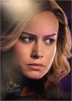 Autograph Captain Marvel Brie Larson Poster