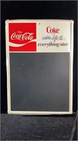 Vintage Coca-Cola Tine Sign with Chalkboard
