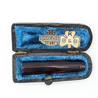 Rare Cherry Bakelite Cigarette Holder Leather Case