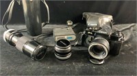 Canon F-1 Camera & Lenses w/ Case