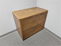 vintage oak 2 drawer file cabinet