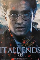 Daniel Radcliffe Autograph Harry Potter Poster