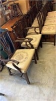 10pc Antique Dining Room Chair Set