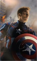 Autograph Captain America Chris Evans Poster