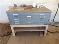 Blueprint/Map Drawer Unit w/ Contents