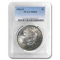 1884-o Morgan Dollar Ms-64 Pcgs