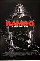 Rambo Last Blood Poster  Autograph
