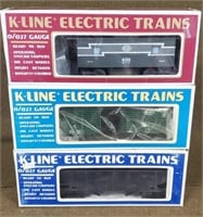 3 - K-Line O Gauge Train Cars