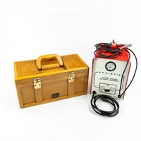 Battery Charger and Wooden Tool Case