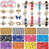 $34  8mm Evil Eye Beads for DIY Jewelry Making