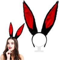 Black Rabbit Ears Party Hairband  Plush