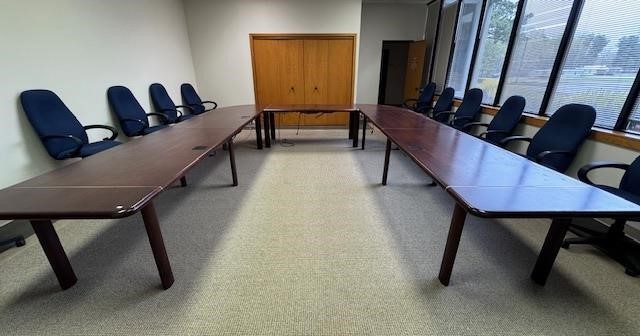 U-Shaped Mahogany Conference Table - no chairs