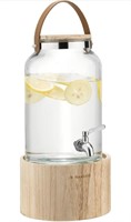 Navaris Glass Drinks Dispenser with Tap - 5.6L