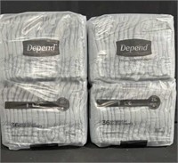 2 Bags - Depend Fresh Protection Large Underwear,