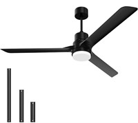 Ceiling Fans with Lights and Remote,52”Black