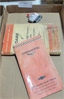 CHEVY MANUAL, CASE MANUAL, & CAN OF SHOE OIL