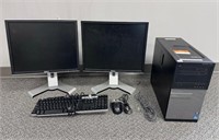 Dell Optiplex 790 Desktop w/2 Monitors & Keyboard