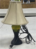 10" art glass horse lamp