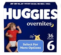 Huggies Overnites Nighttime Diapers, Size 6, 36 Ct