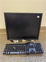 Dell 19" Monitor with keyboard