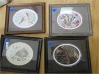 4 signed bird prints - Doughty, Spring, Hedin, & H