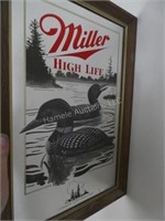 Miller beer mirror - "Common Loon Wisconsin" - 2