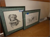2 dog prints - Wade Butler - 201/250 and 130/250 -
