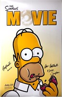 Autograph Simpsons Movie Poster
