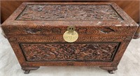F - VINTAGE CARVED CHEST 23X20X40" (M9)