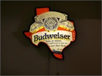 Budweiser lighted sign - works