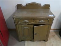 Old painted commode - door replaced - 31" x 16"