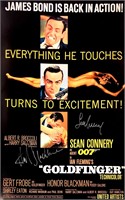 Sean Connery Autograph Goldfinger Poster