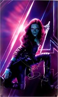 Zoe Saldana Autograph Avengers Gamora Poster