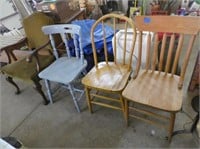 4 odd chairs - one damaged