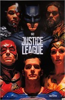 Gal Gadot Autograph Justice League Poster