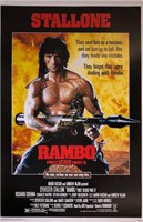 Sylvester Stallone Autograph Rambo Poster