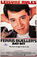 Ferris Bueller's Day off  Poster Autograph