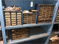 3 Shelves of Nails, Nuts Bolts and Washers