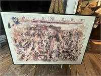 Leroy Neiman NYC Stock Exchange Framed Picture