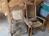 2 old rocking chairs - as is