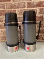 Pair Heavy Duty Thermos Brand Thermoses