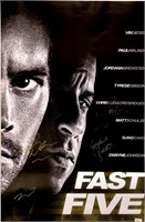 Autograph Fast and Furious 5 Poster