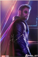 Chris Hemsworth Autograph Avengers Poster